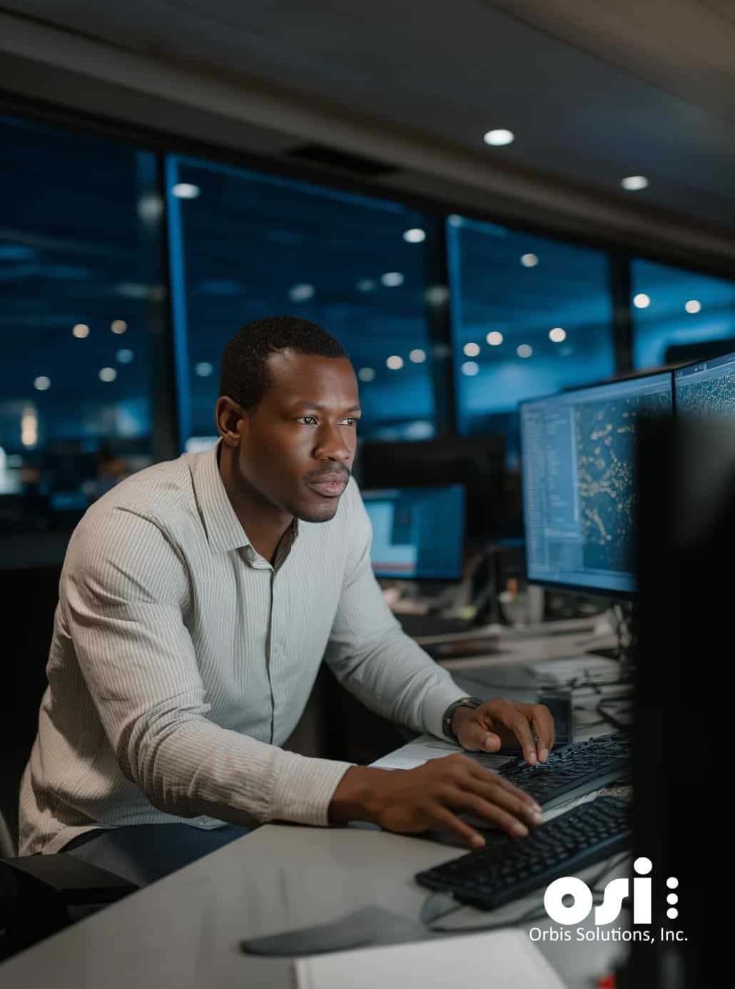 Team collaborating on a project, showcasing the impact of Managed Microsoft Copilot Services on driving business results.